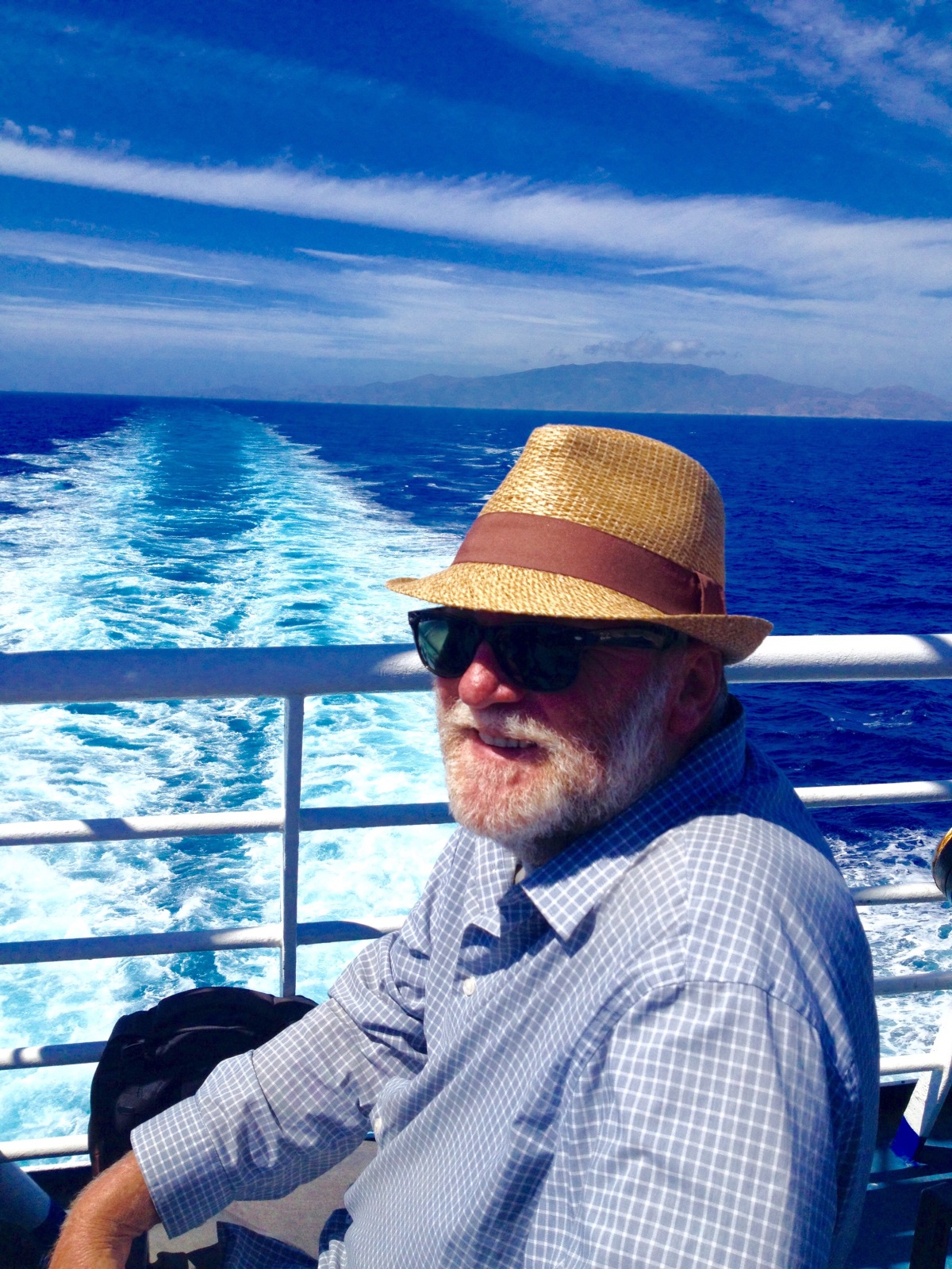 On The Ferry to Santorini
